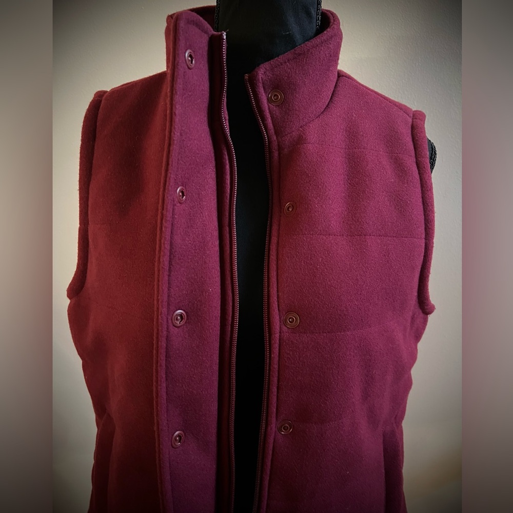 Croft & Barrow Maroon Wool Vest